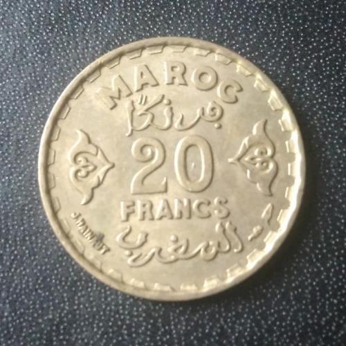  20 франков 1952 Марокко