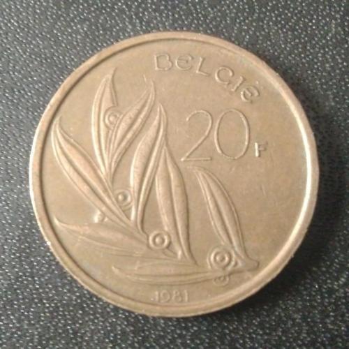 20 франков 1981 Бельгия