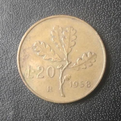 20 лир 1958 Италия