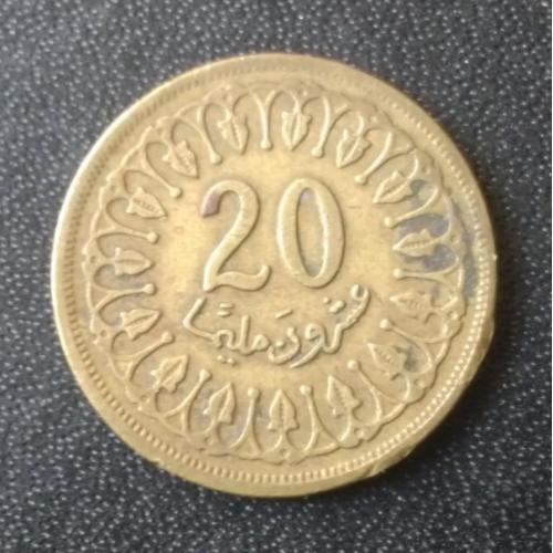 20 миллимов 1960 Тунис