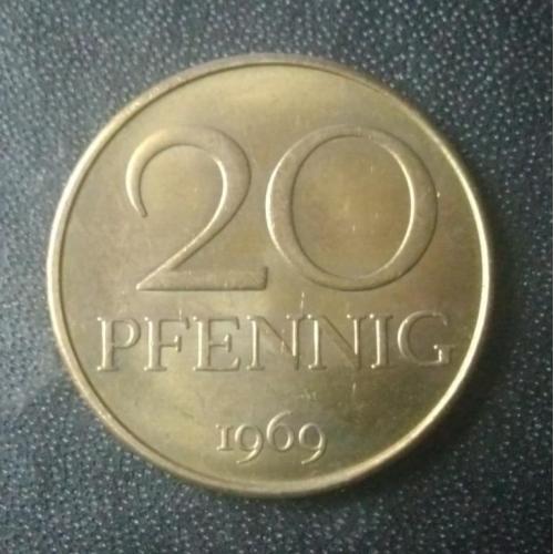 20 пфеннигов 1969 Германия
