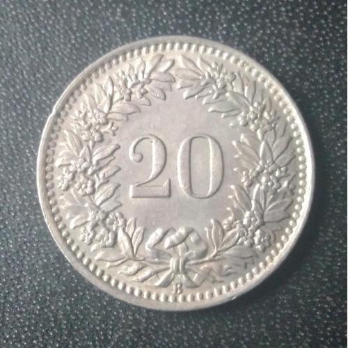 20 раппенов 1950 Швейцария