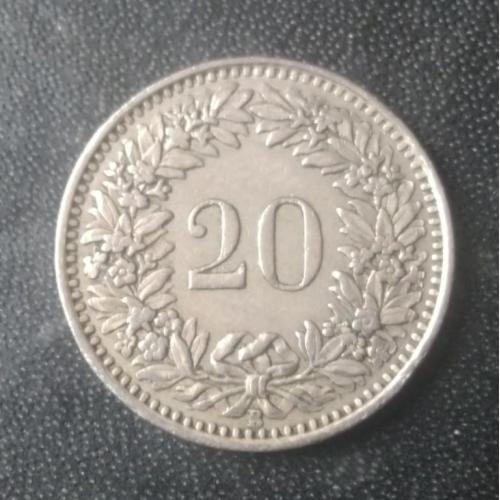 20 раппенов 1950 Швейцария