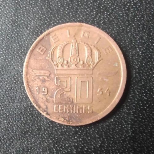 20 сантимов 1954 Бельгия 