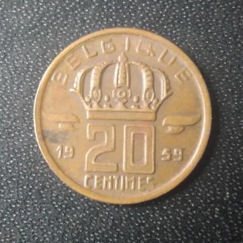 20 сантимов 1959 Бельгия