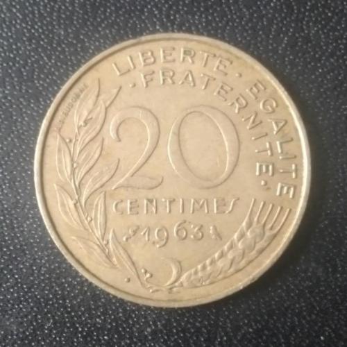 20 сантимов 1963 Франция