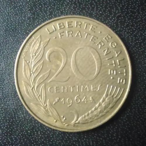 20 сантимов 1964 Франция