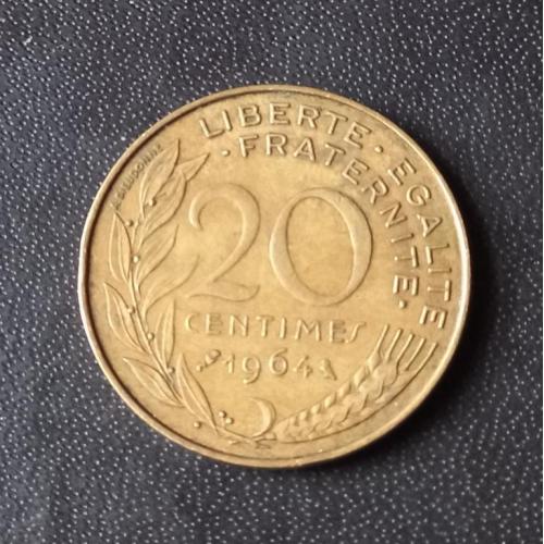 20 сантимов 1964 Франция