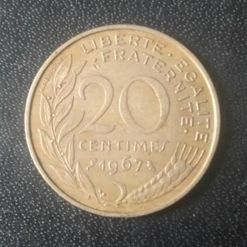 20 сантимов 1967 Франция