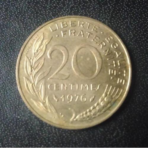  20 сантимов 1976 Франция