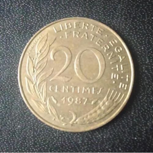 20 сантимов 1987 Франция