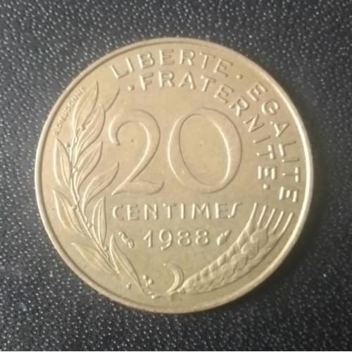 20 сантимов 1988 Франция