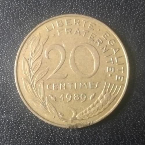 20 сантимов 1989 Франция