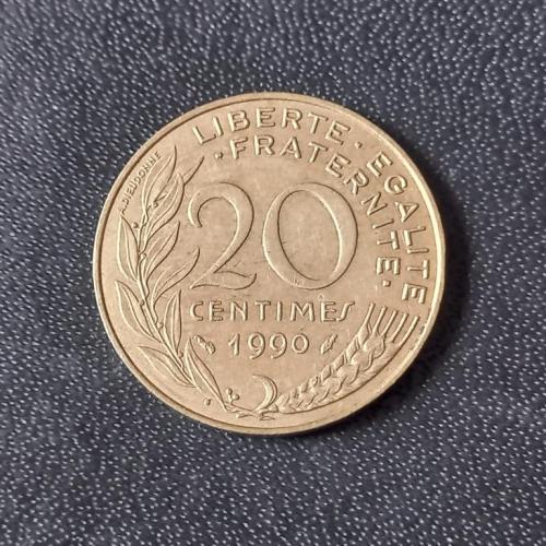 20 сантимов 1990 Франция