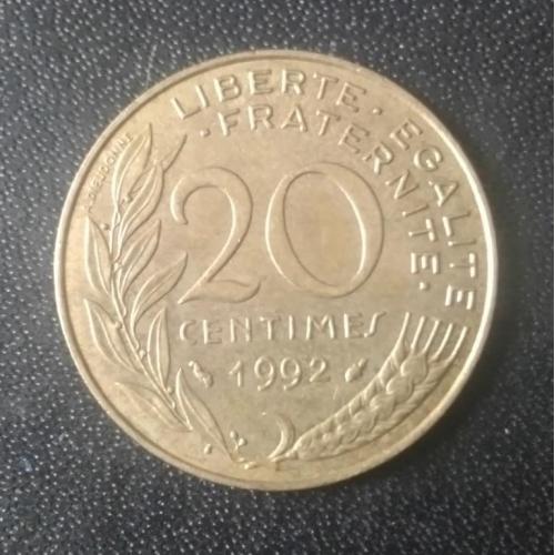 20 сантимов 1992 Франция