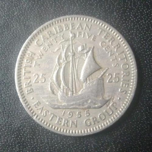 25 центов 1955 Восточные Карибы 