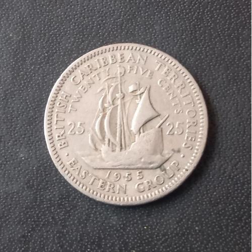 25 центов 1955 Восточные Карибы