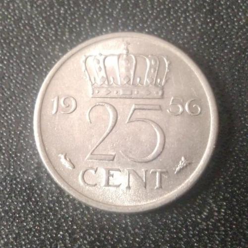 25 центов 1956 Нидерланды