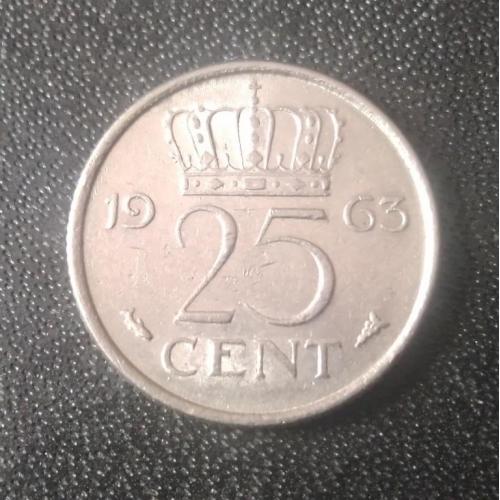  25 центов 1963 Нидерланды 