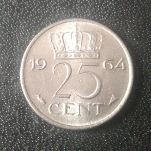  25 центов 1964 Нидерланды