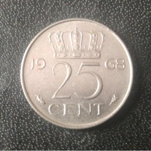 25 центов 1968 Нидерланды