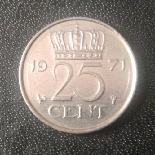  25 центов 1971 Нидерланды 