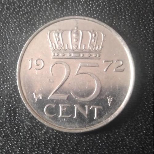  25 центов 1972 Нидерланды 