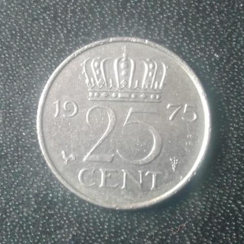25 центов 1975 Нидерланды 