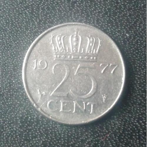 25 центов 1977 Нидерланды 