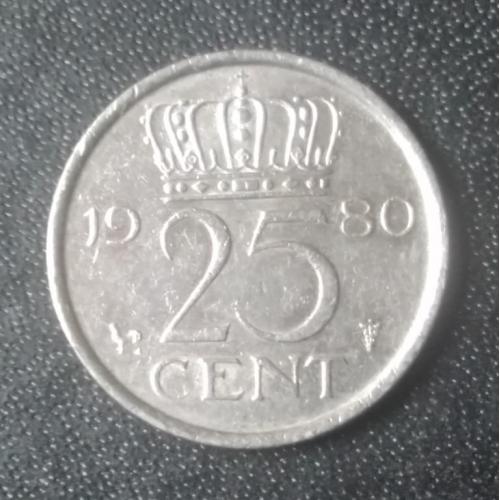 25 центов 1980 Нидерланды