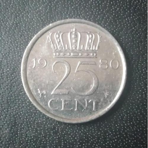 25 центов 1980 Нидерланды 