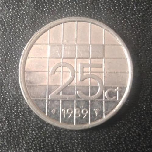25 центов 1989 Нидерланды 