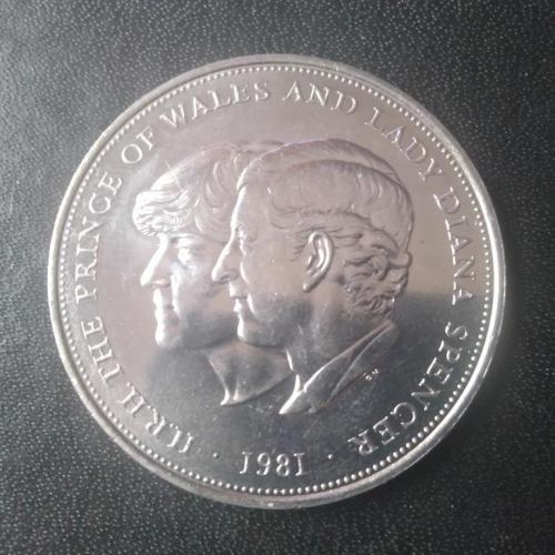 25 пенсов 1981 Великобритания Свадьба Принца Уэльского и Леди Дианы