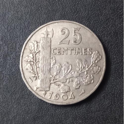 25 сантимов 1904 Франция