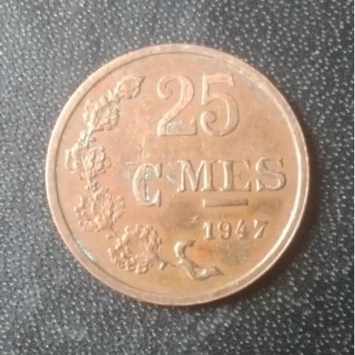 25 сантимов 1947 Люксембург
