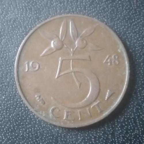 5 центов 1948 Нидерланды