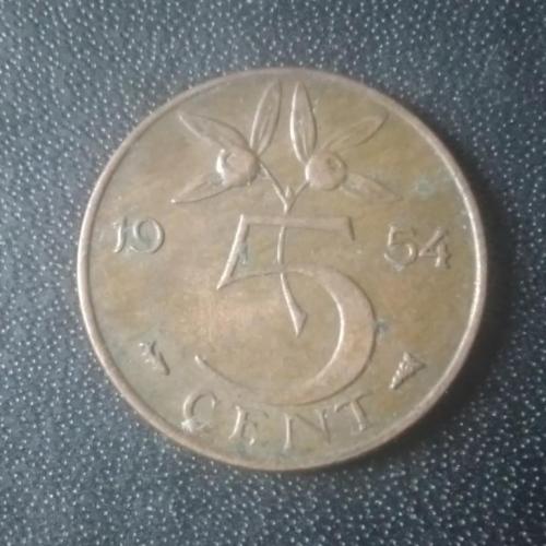 5 центов 1954 Нидерланды 