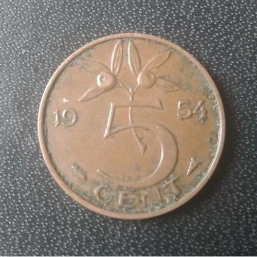 5 центов 1954 Нидерланды