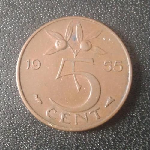 5 центов 1955 Нидерланды