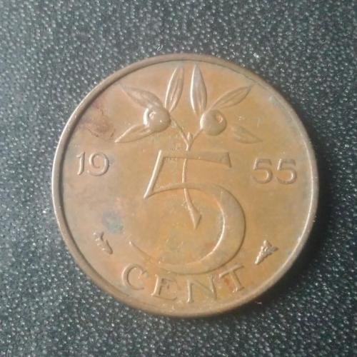 5 центов 1955 Нидерланды 