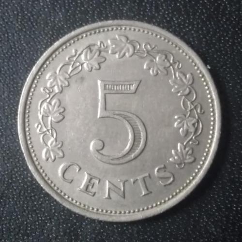 5 центов 1972 Мальта 