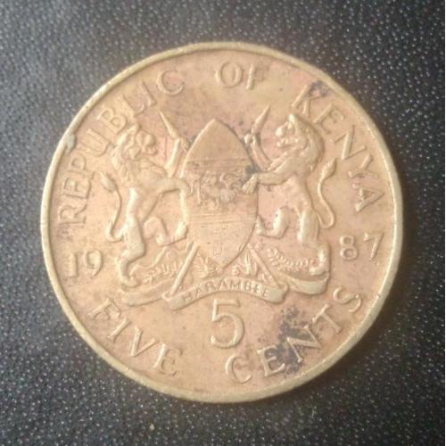 5 центов 1987 Кения