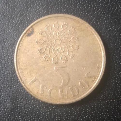  5 эскудо 1989 Португалия