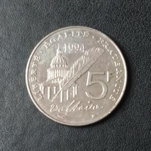 5 франков 1994 Франция Вольтер
