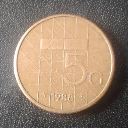 5 гульденов 1988 Нидерланды
