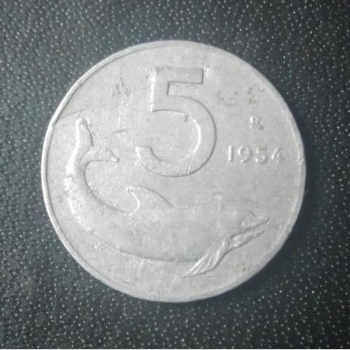 5 лир 1954 Италия