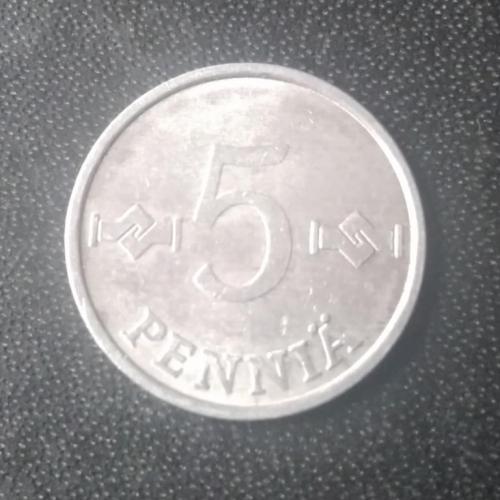  5 пенни 1977 Финляндия