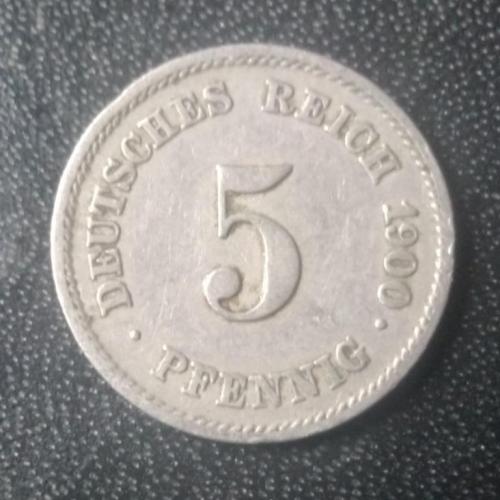  5 пфеннигов 1900 (E) Германия 