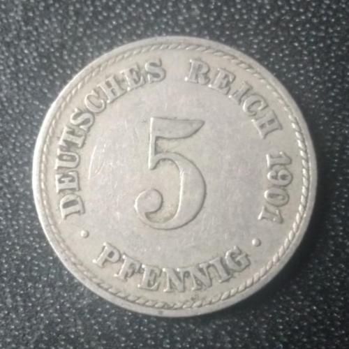 5 пфеннигов 1901 (A) Германия 