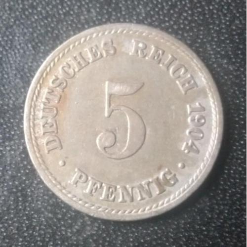 5 пфеннигов 1904 (A) Германия 